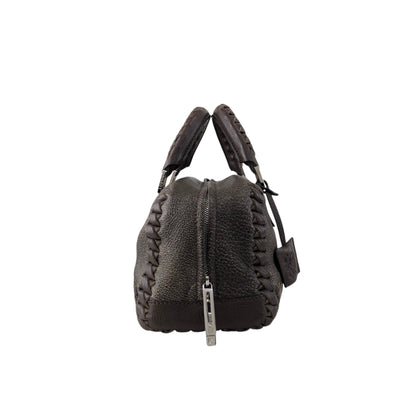 LOEWE Amazona28 Anagram Handbag Boston bag Brown Vintage rd4izx