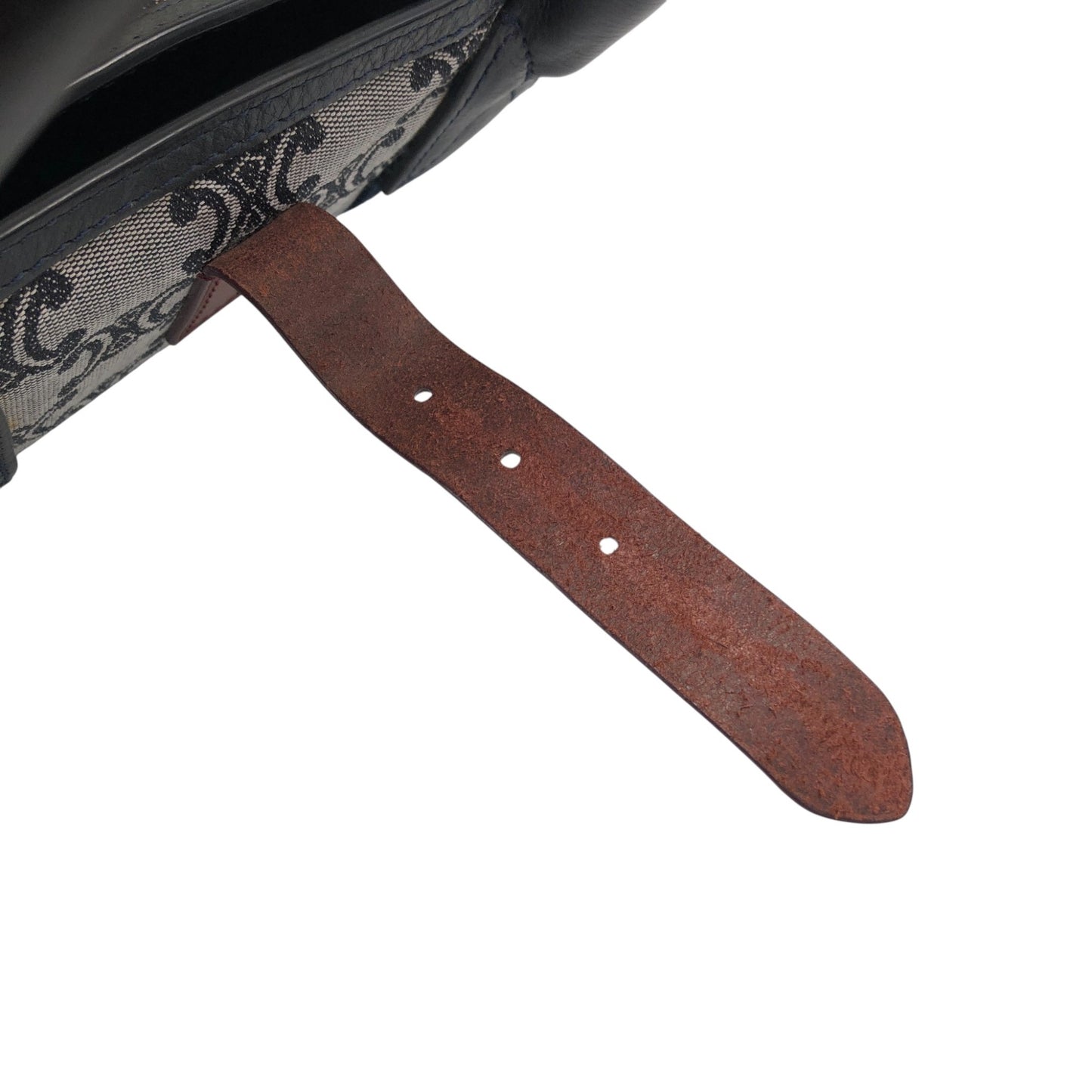 CELINE Blason Handbag Gray Vintage zrgr2s