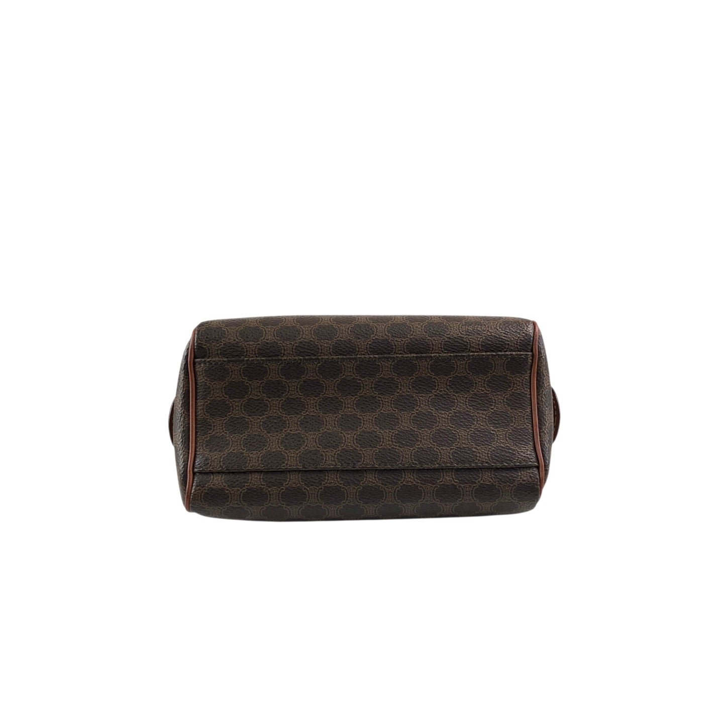 CELINE Macadam Two-way Small Handbag Shoulder bag Brown Vintage nvyja5