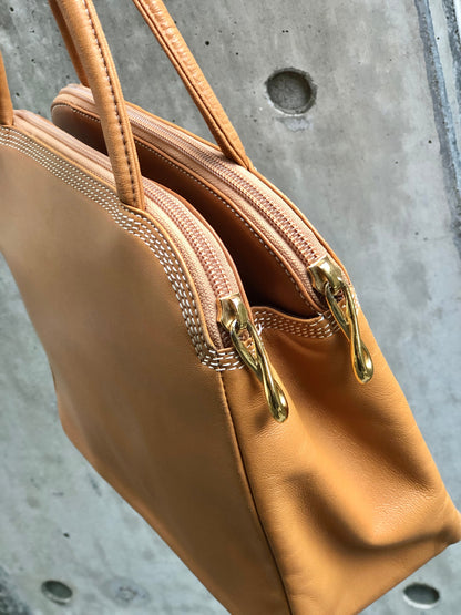 LOEWE Anagram Nappa leather Handbag Brown Vintage Old mjrzyi