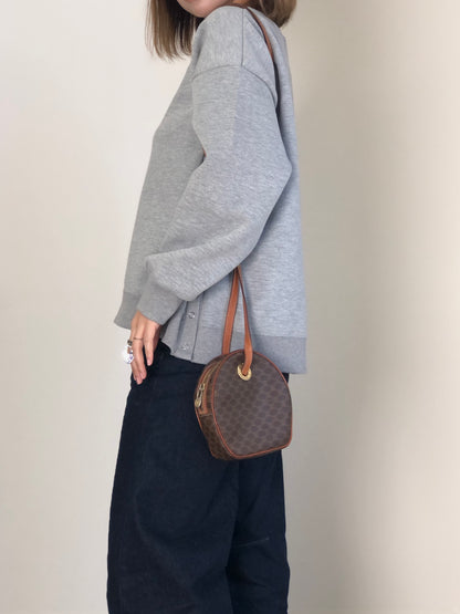 CELINE Macadam Shoulder bag Brown Vintage zhsca6