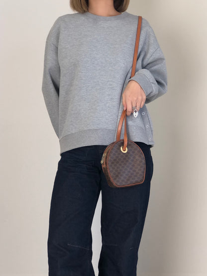 CELINE Macadam Shoulder bag Brown Vintage zhsca6