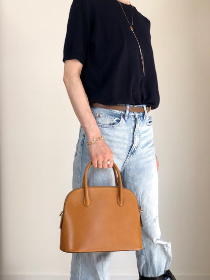 CELINE Two-way Handbag Shoulder bag Brown Vintage 5ukm4d