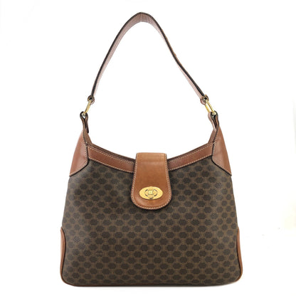 CELINE Macadam Blason Turn lock One handle Shoulder bag Hobo bag Brown Vintage Old CELINE yjpxgm