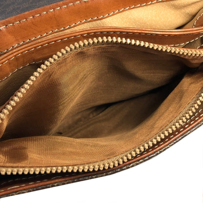 CELINE Macadam Blason Shoulder bag Brown Vintage Old Celine u88gsk