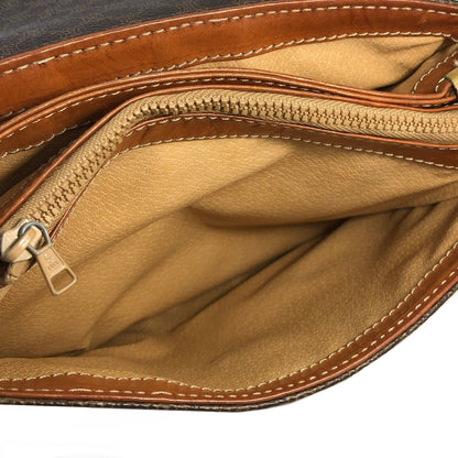 CELINE Macadam Blason Shoulder bag Brown Vintage Old Celine u88gsk