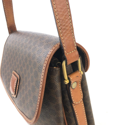 CELINE Macadam Blason Shoulder bag Brown Vintage Old Celine u88gsk
