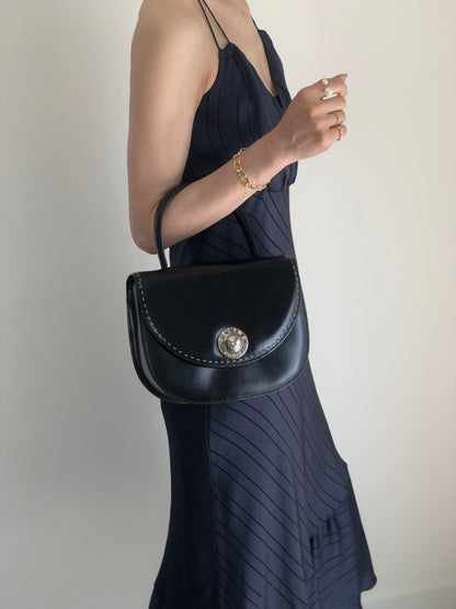 CELINE Starball Round Handbag Black Vintage 2ngrau