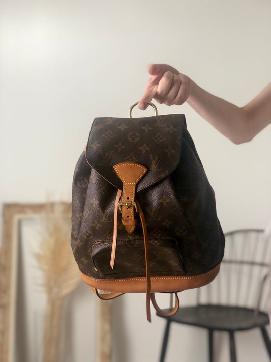 LOUIS VUITTON Monogram Backpack Brown Vintage xpa6y7