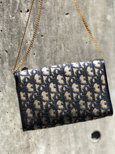 Load image into Gallery viewer, Christian Dior Trotter Jacquard Chain Mini Shoulder bag Navy Vintage Old 4w7zyh
