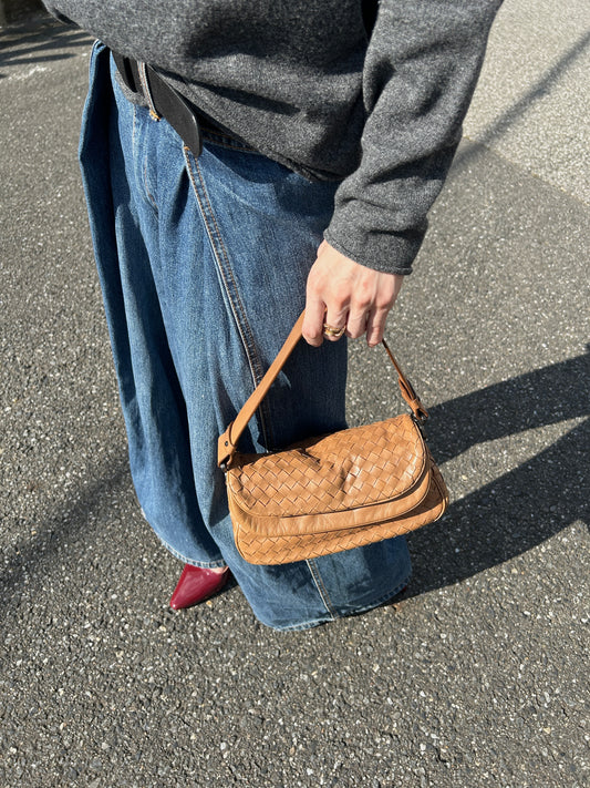 Bottega Veneta Intrecciato Shoulder bag Hobobag Brown Vintage 26xfe8