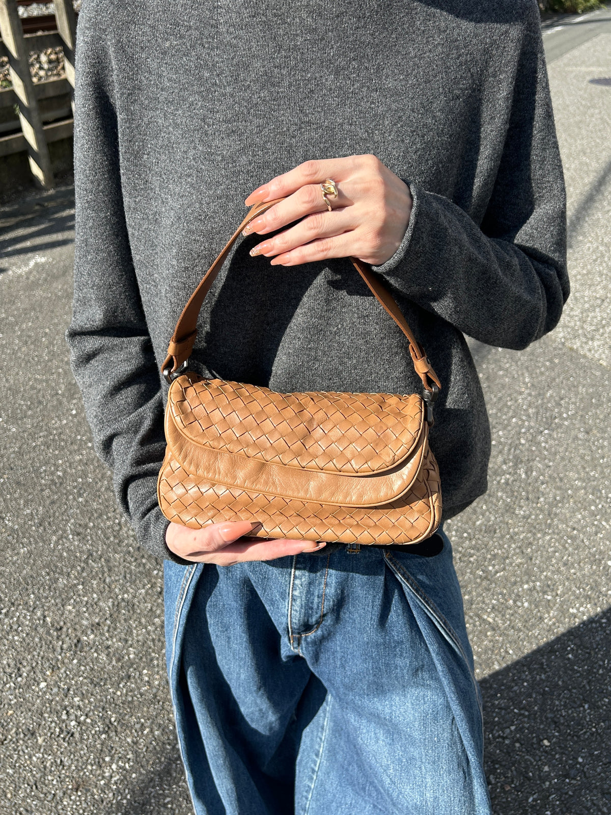 Bottega Veneta Intrecciato Shoulder bag Hobobag Brown Vintage 26xfe8