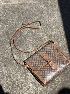 CELINE Macadam Blason Shoulder bag Beige Vintage Old CELINE dbmh2p