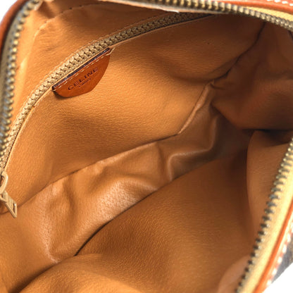 CELINE Macadam Buckle Crossbody Shoulder bag Brown Vintage Old Celine mhrgwf