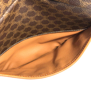 CELINE Macadam Buckle Crossbody Shoulder bag Brown Vintage Old Celine mhrgwf