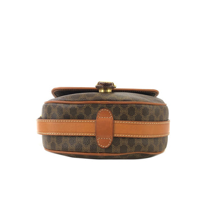 CELINE Macadam Buckle Crossbody Shoulder bag Brown Vintage Old Celine mhrgwf