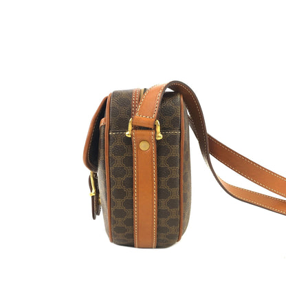 CELINE Macadam Buckle Crossbody Shoulder bag Brown Vintage Old Celine mhrgwf