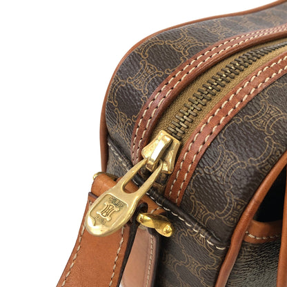 CELINE Macadam Buckle Crossbody Shoulder bag Brown Vintage Old Celine mhrgwf