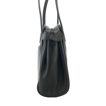 Christian Dior CD logo Leather Totebag Shoulderbag Black Vintage x3b2j4