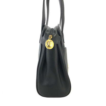 Christian Dior CD logo Leather Totebag Shoulderbag Black Vintage x3b2j4