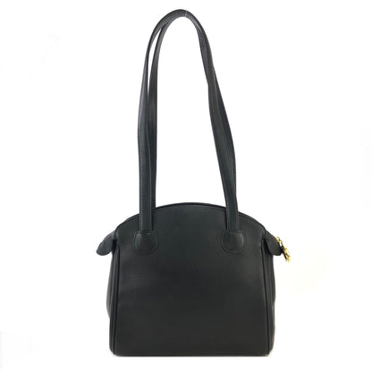 Christian Dior CD logo Leather Totebag Shoulderbag Black Vintage x3b2j4