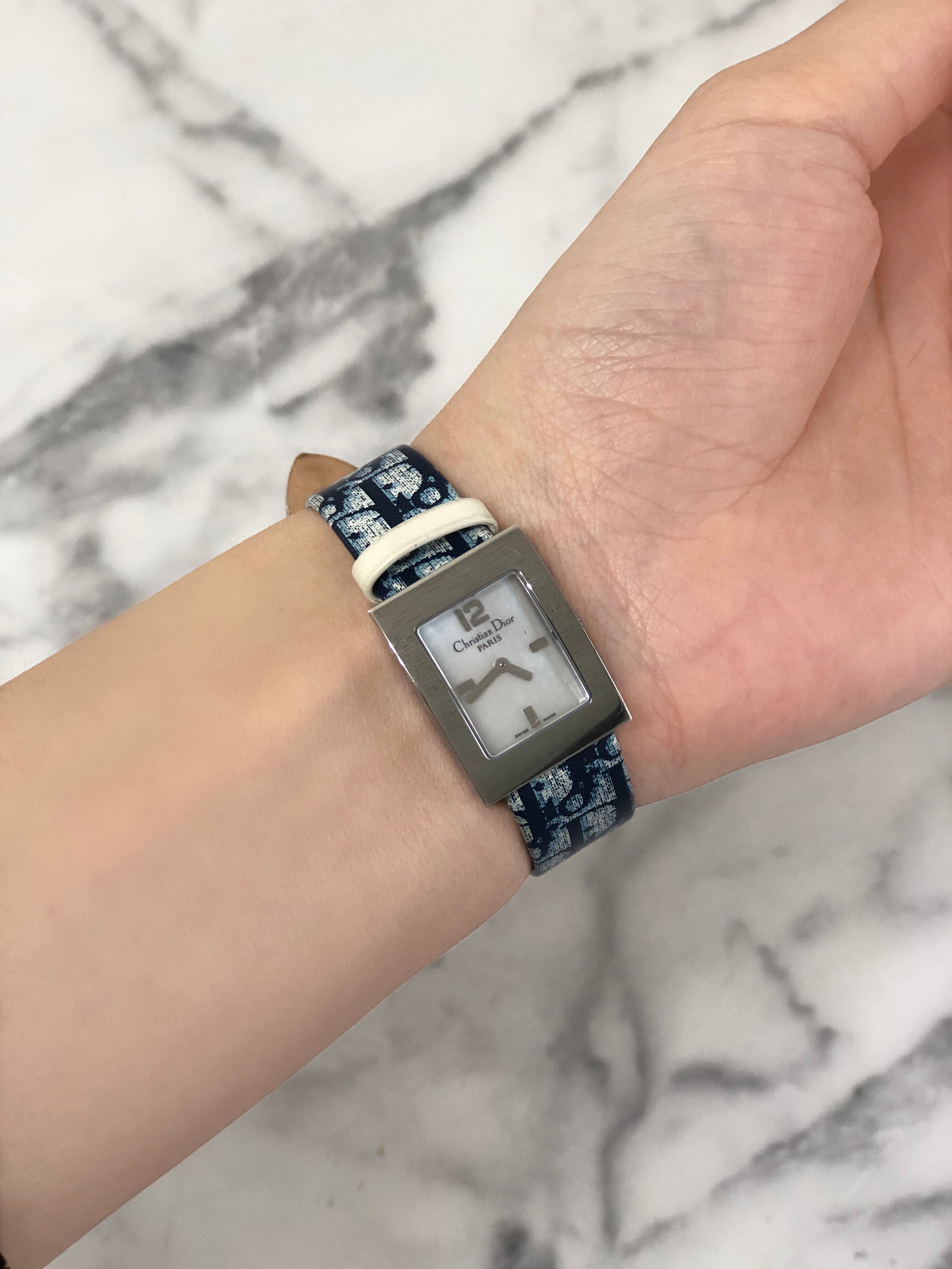 Christian Dior Trotter Watch Blue×Silver Vintage mjjp4z – VintageShop solo