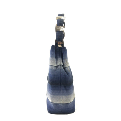 Salvatore Ferragamo Vala Ribbon Fabric Handbag Navy Vintage Old s3fvd3