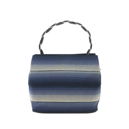 Salvatore Ferragamo Vala Ribbon Fabric Handbag Navy Vintage Old s3fvd3