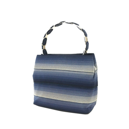 Salvatore Ferragamo Vala Ribbon Fabric Handbag Navy Vintage Old s3fvd3