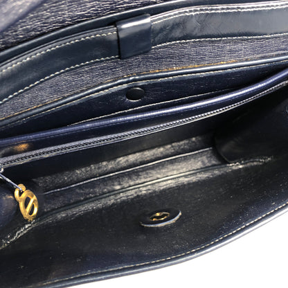 Christian Dior Trotter Leather×Jacquard Navy av4dz6