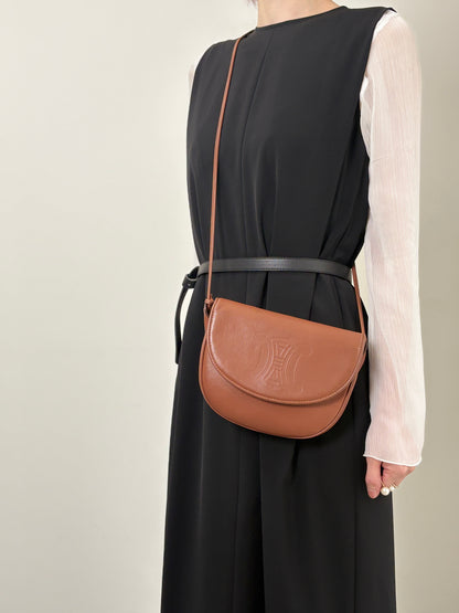 CELINE Blason Shoulder bag Brown Vintage c75hyk