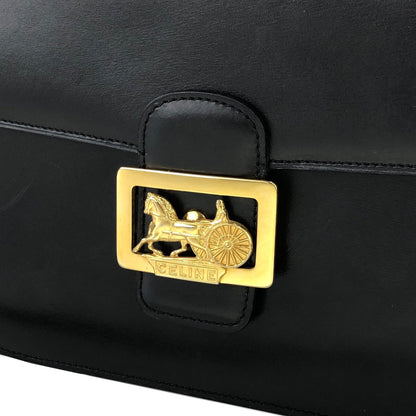 CELINE 馬車斜背包肩背包黑色復古舊款 CELINE 43kntg