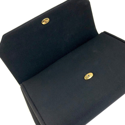 GUCCI  GG motif satin clutch bag black vintage old axi4gv