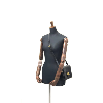 CELINE 馬車斜背包肩背包黑色復古舊款 CELINE 43kntg