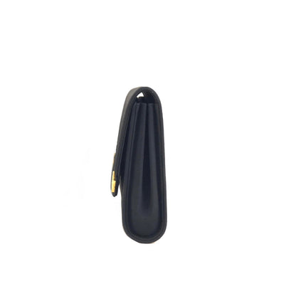 GUCCI  GG motif satin clutch bag black vintage old axi4gv