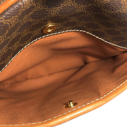 CELINE Macadam Gancini Round Shoulderbag Brown Vintage Old celine rhdej4