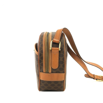 CELINE Macadam Gancini Round Shoulderbag Brown Vintage Old celine rhdej4