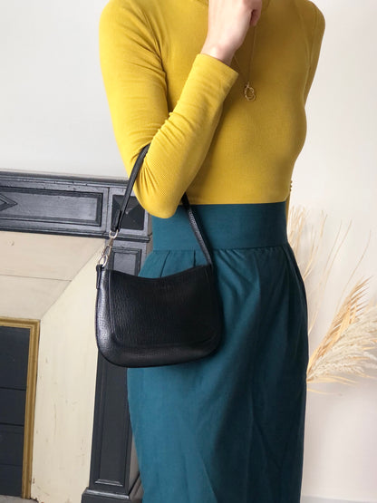 LOEWE Logo Embossed Small Handbag Black Vintage dxvbfj