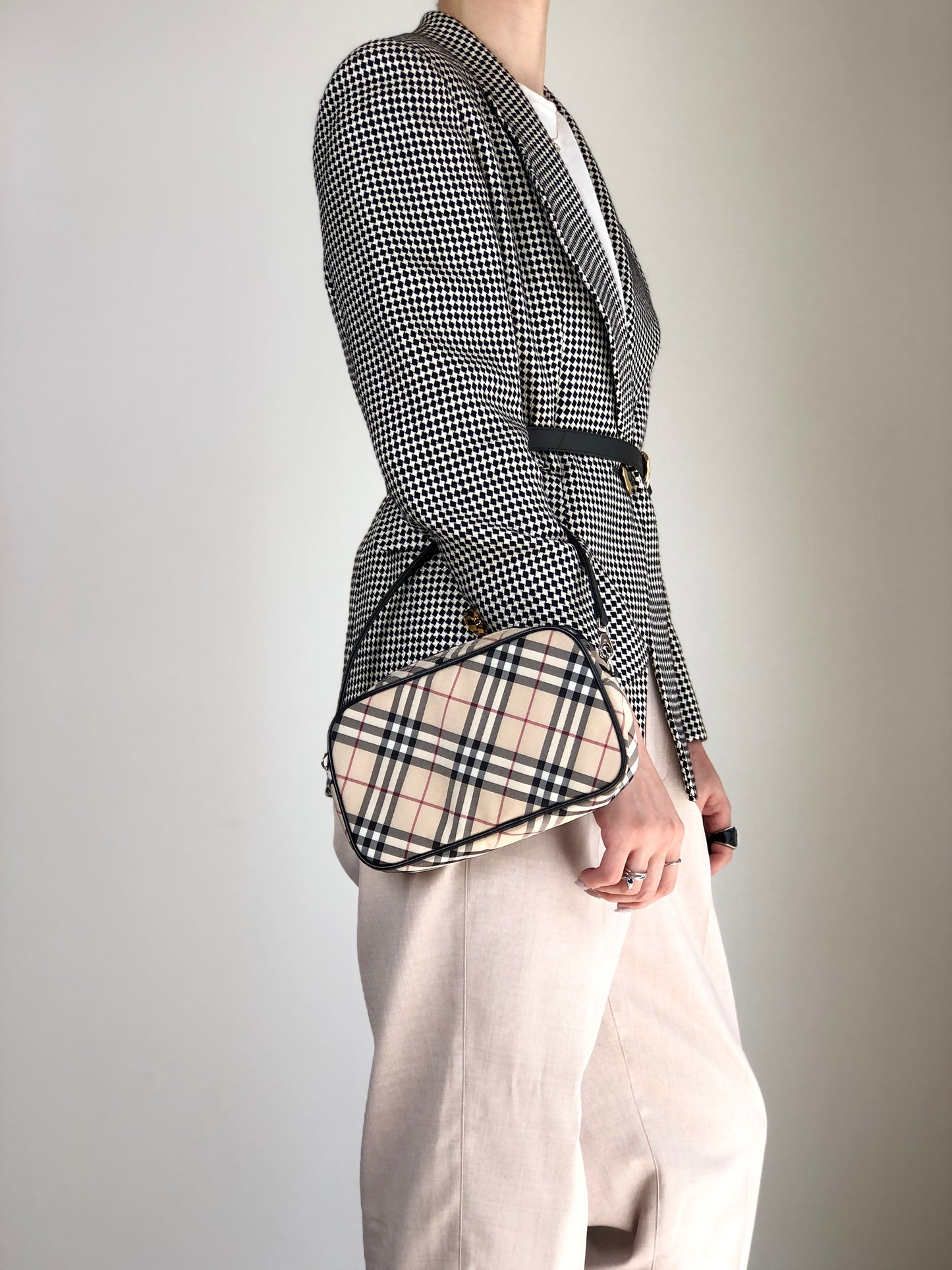BURBERRY Nova Check Shoulder bag Beige Vintage y47wfc