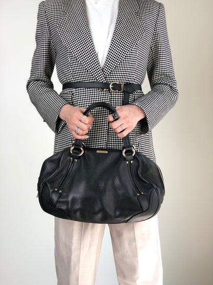 CELINE Logo Small Boston bag Handbag Black Vintage fr3ikk