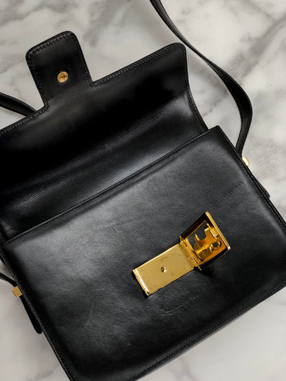 CELINE 馬車斜背包肩背包黑色復古舊款 CELINE 43kntg