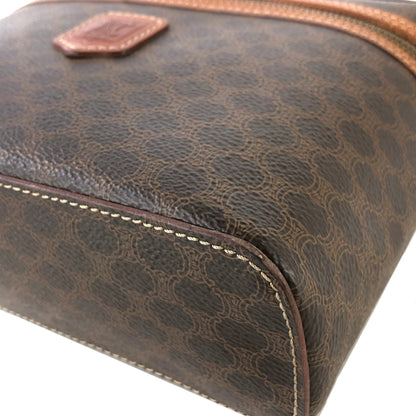 CELINE Macadam Blason Vanity bag Shoulder bag Brown Vintage Old Celine jnz587