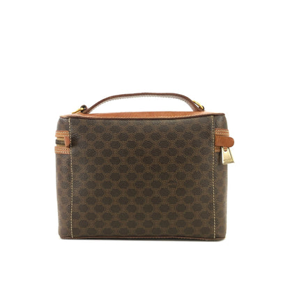 CELINE Macadam Blason Vanity bag Shoulder bag Brown Vintage Old Celine jnz587