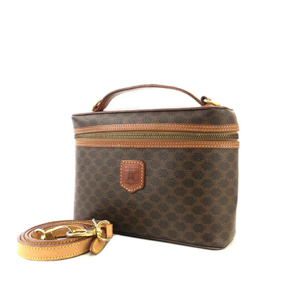 CELINE Macadam Blason Vanity bag Shoulder bag Brown Vintage Old Celine jnz587