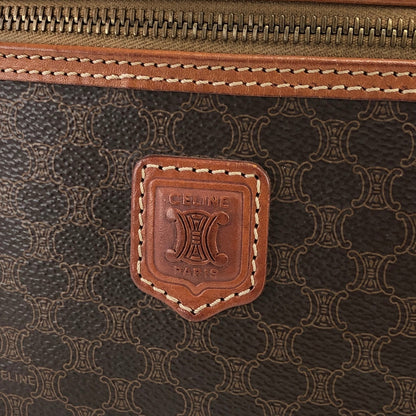 CELINE Macadam Blason Vanity bag Shoulder bag Brown Vintage Old Celine jnz587