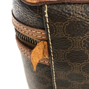 CELINE Macadam Blason Vanity bag Shoulder bag Brown Vintage Old Celine jnz587