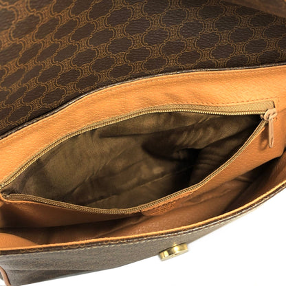 CELINE Macadam Blason Shoulderbag Brown Vintage Old celine dm2da2