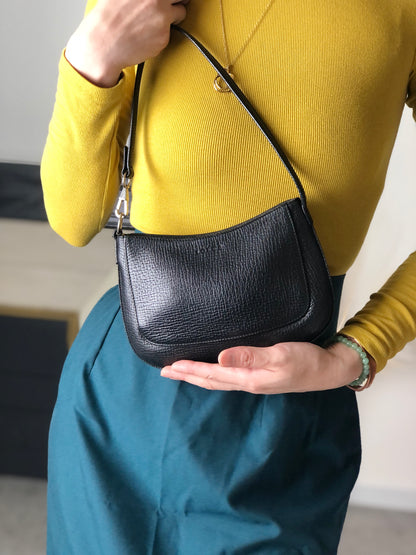 LOEWE Logo Embossed Small Handbag Black Vintage dxvbfj