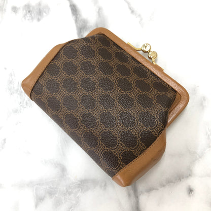 CELINE Macadam Blason Clasp Coin purse Wallet Brown 8xjnfd