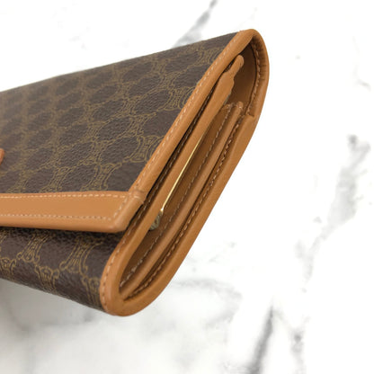 CELINE Macadam Triomphe Blason Long Wallet Brown 5x8ewe